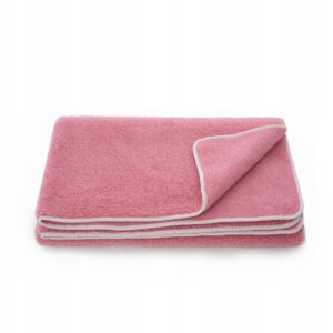 Natural Merino Wool Pink Throw Blanket 63' x 79' (160cm x 200cm)