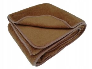 Camel Pure Wool Throw Blanket 79' x 79' (200cm x 200cm)