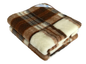 Wool Merino Blanket Throw Vintage Bedspread  79' x 79' (200cm x 200cm)